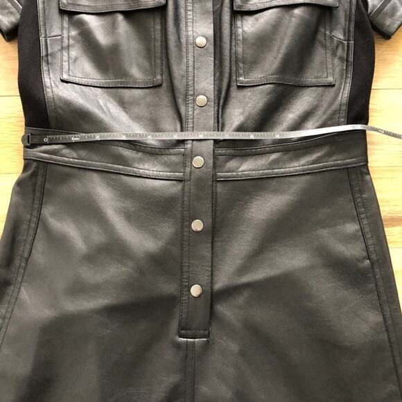 BCBG MaxAzria Stephana faux leather shirt dress - Picture 5 of 11